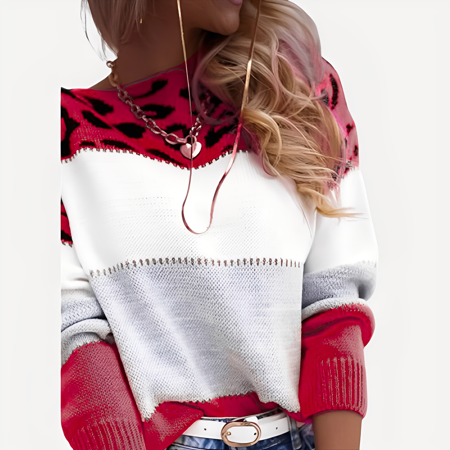 SZUNARI | Sweter Damski – Panterkowy Akcent