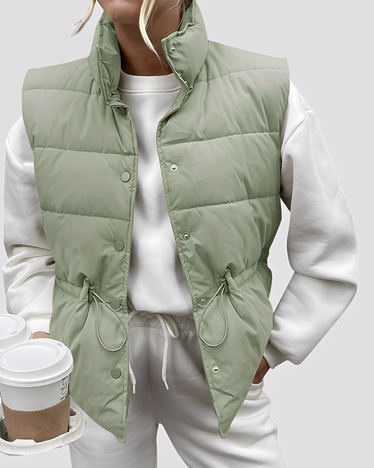 SZUNARI | Kamizelka Pikowana – Aimee Light Warmth