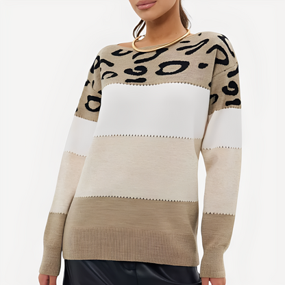 SZUNARI | Sweter Damski – Panterkowy Akcent