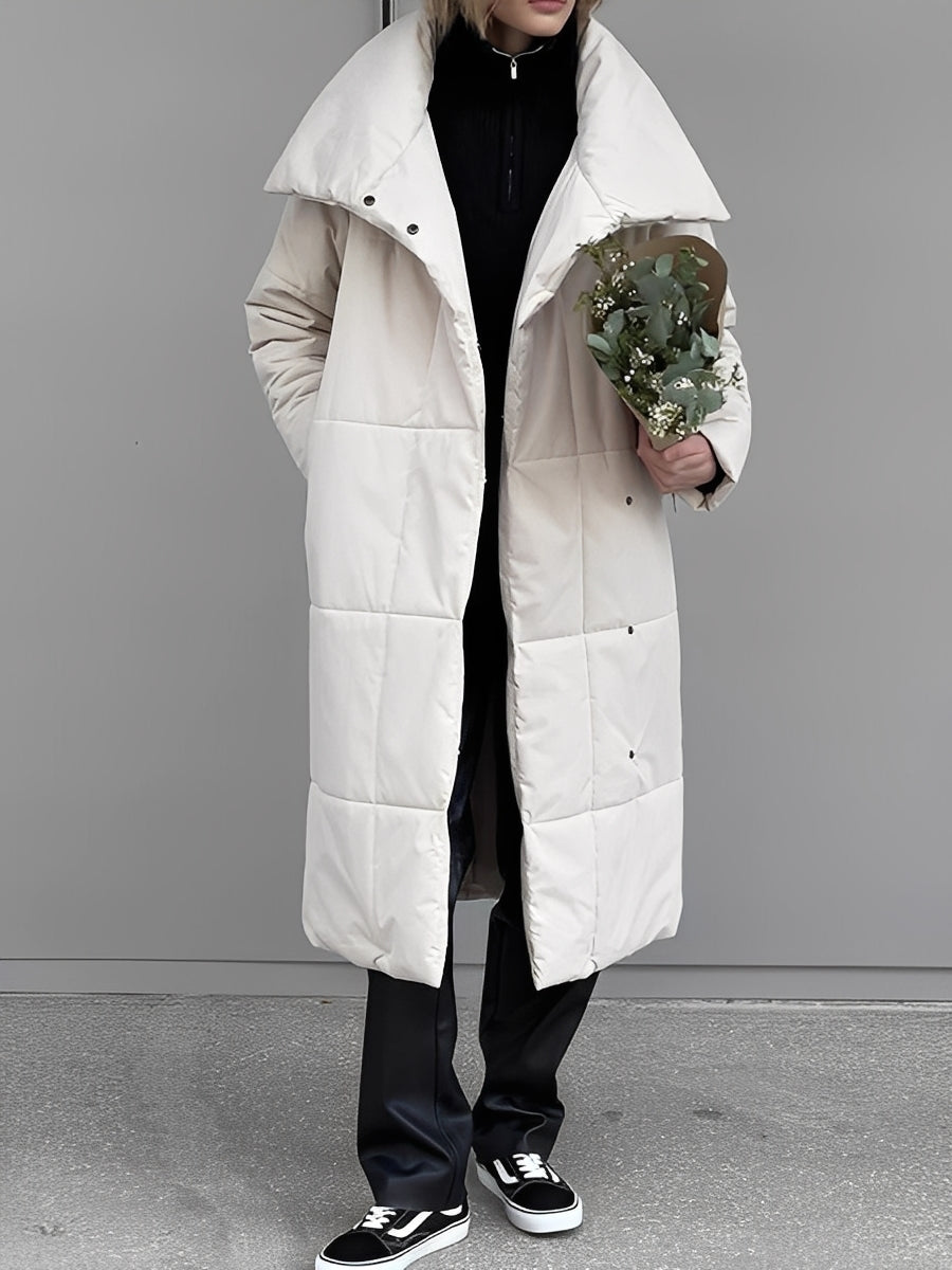 SZUNARI | Pikowana Kurtka Długa