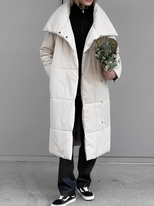 SZUNARI | Pikowana Kurtka Długa