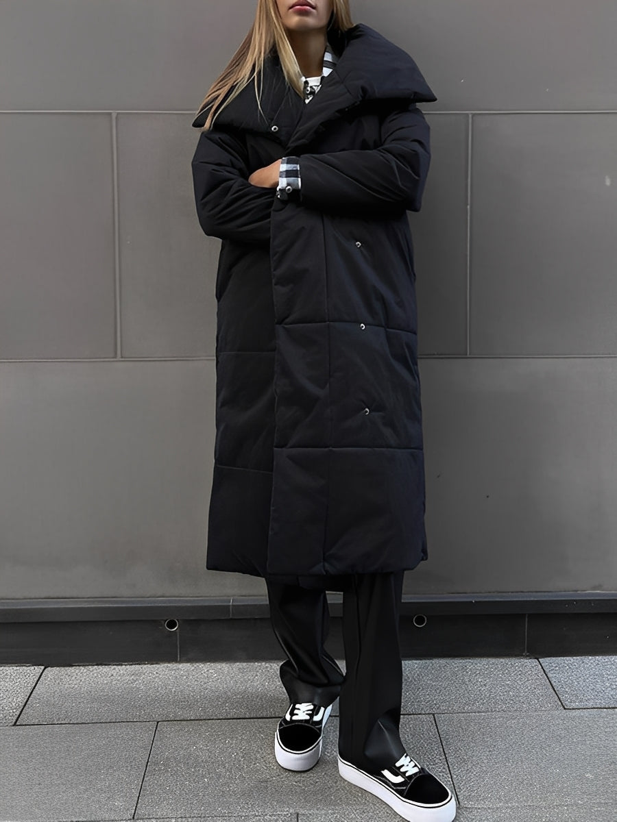 SZUNARI | Pikowana Kurtka Długa