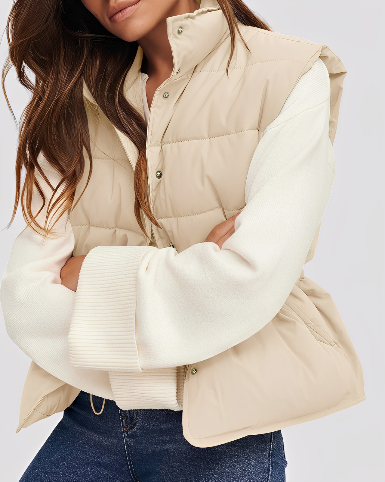 SZUNARI | Kamizelka Pikowana – Aimee Light Warmth