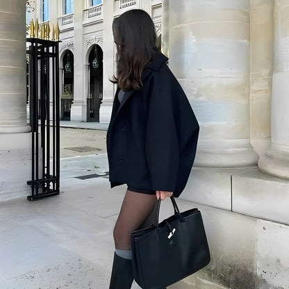 SZUNARI | Płaszcz Damski – Krótka Elegancja